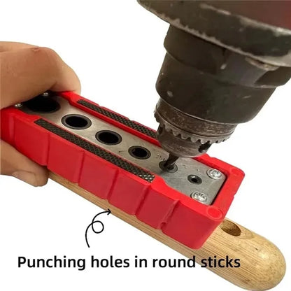 Woodworking portable handheld angle straight drill guide