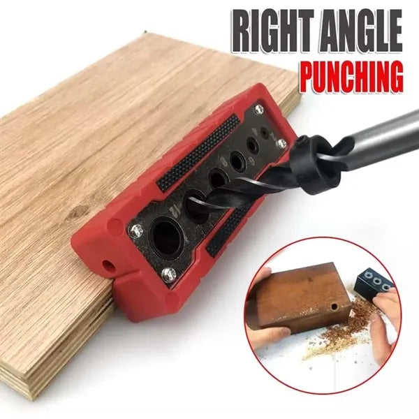 Woodworking portable handheld angle straight drill guide