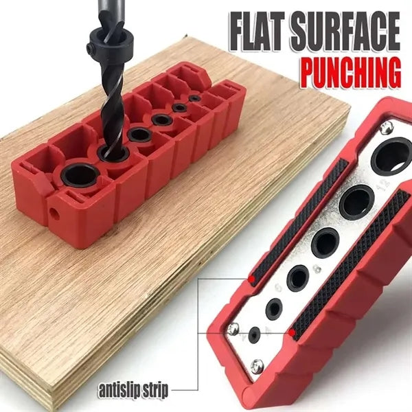 Woodworking portable handheld angle straight drill guide