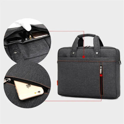 16'' Business Laptop Bag with Shoulder Strap and Trolley Sle