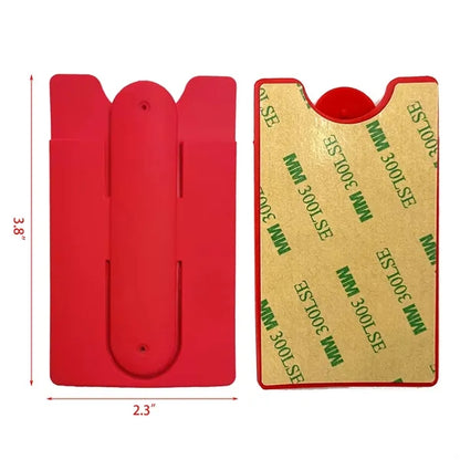 Soft Silicone U-Shaped Phone Stand with Card Storage