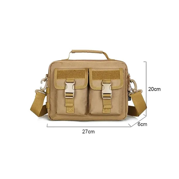 Durable Tactical Messenger Shoulder Bag w/ USB Charging Port