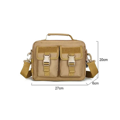 Durable Tactical Messenger Shoulder Bag w/ USB Charging Port
