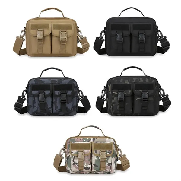 Durable Tactical Messenger Shoulder Bag w/ USB Charging Port