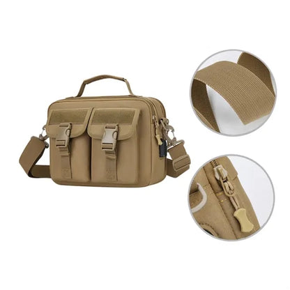 Durable Tactical Messenger Shoulder Bag w/ USB Charging Port