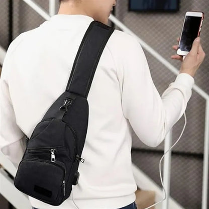 Versatile USB Charging Crossbody Sling Bag for Travel Sport