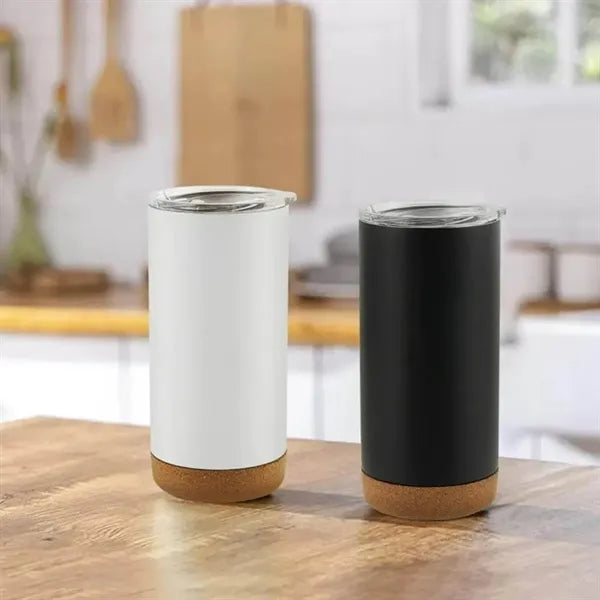 16oz. Cork Base Insulated Tumbler with Lid