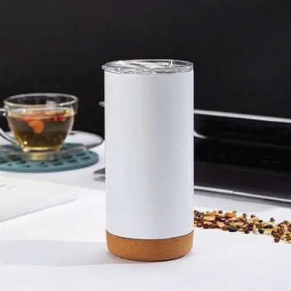 16oz. Cork Base Insulated Tumbler with Lid