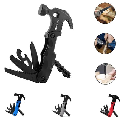 Unique gift outdoor multi-function all-in-one tool hammer