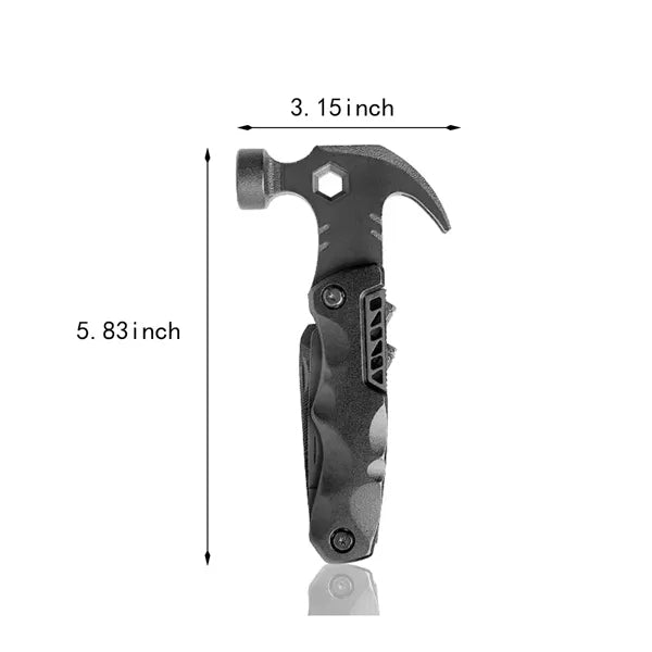 Unique gift outdoor multi-function all-in-one tool hammer