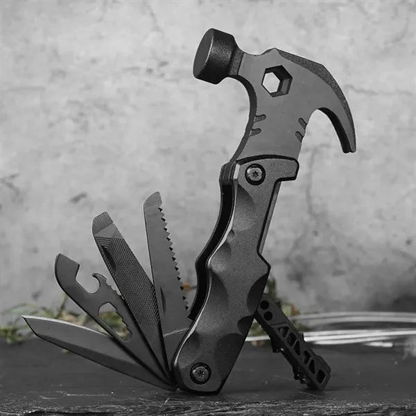 Unique gift outdoor multi-function all-in-one tool hammer