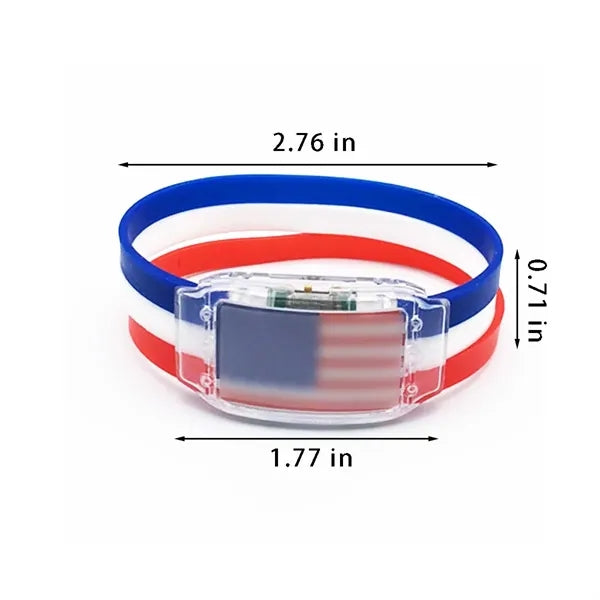 Sport events concerts elastic silicone light up bracelet