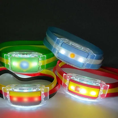 Sport events concerts elastic silicone light up bracelet
