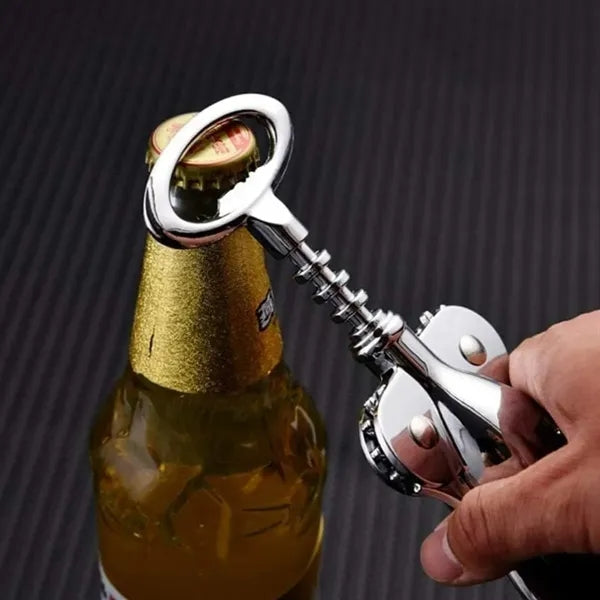 9-Piece Premium Leather Wine Opener Accessory Set