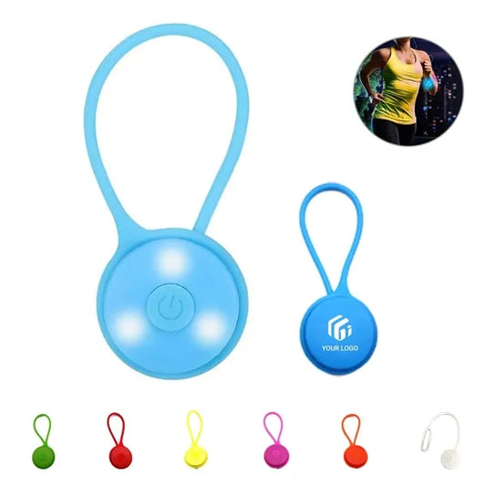 Safety silicone night running backpack led light flashlight