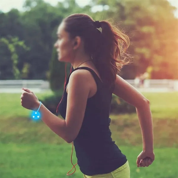 Safety silicone night running backpack led light flashlight
