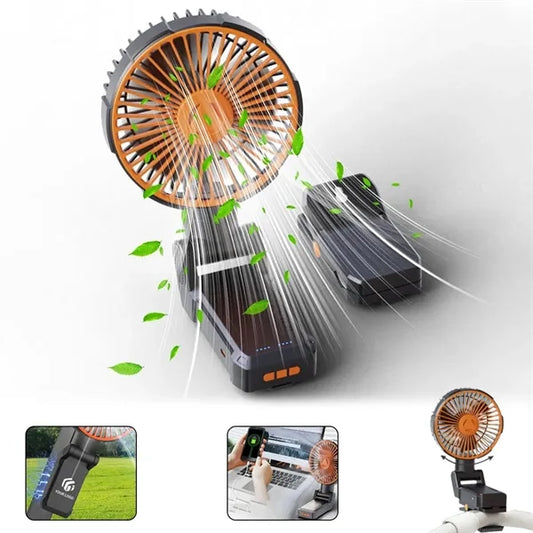 Outdoor camping desk golf cart cooling magnetic clip on fan