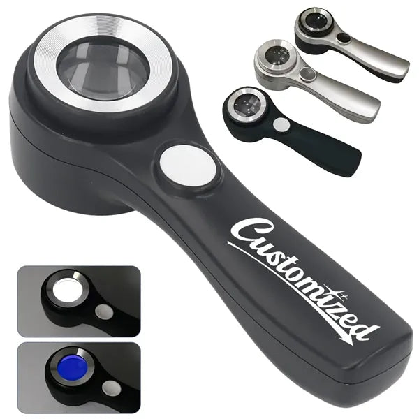 Rechargeable LED Light Handheld Magnifier Magnifying Glass