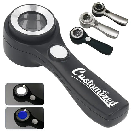 Rechargeable LED Light Handheld Magnifier Magnifying Glass
