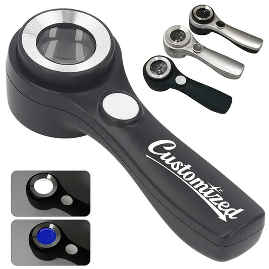Rechargeable LED Light Handheld Magnifier Magnifying Glass