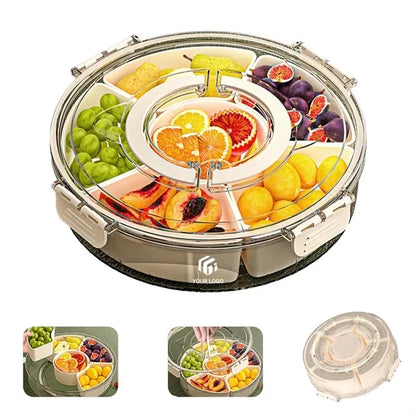 Picnic beach divided serving tray snackle box container