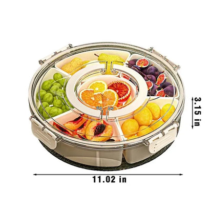Picnic beach divided serving tray snackle box container