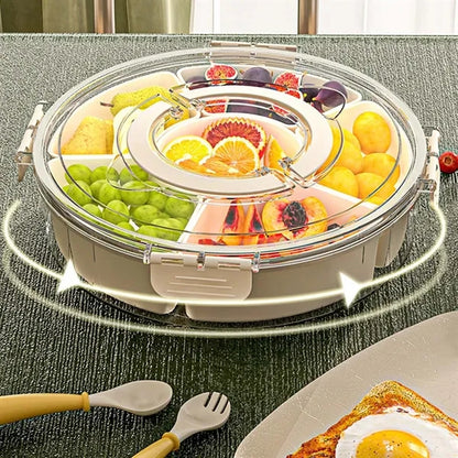 Picnic beach divided serving tray snackle box container