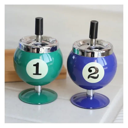 Themed Metal Billiards Ball Ashtray