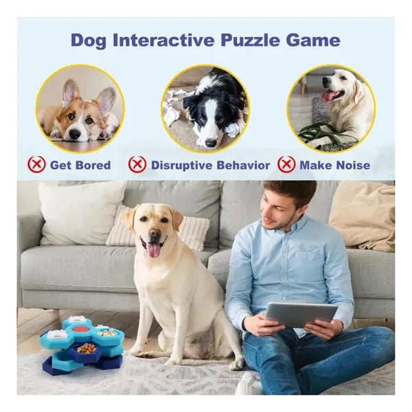 Dog Puzzle Interactive Turntable Toys 4 Levels