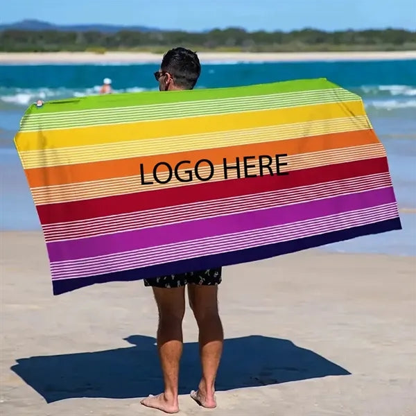 RainbowRipple Luxury Beach Towel