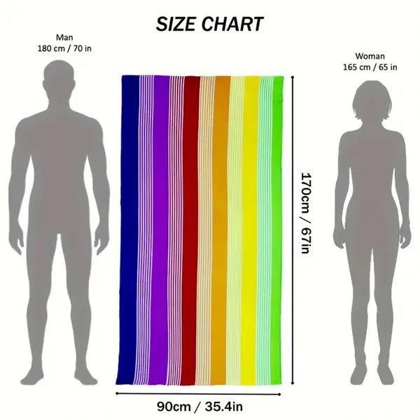 RainbowRipple Luxury Beach Towel