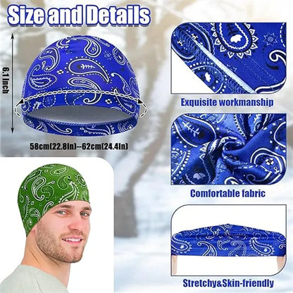 Unisex Cooling Skull Cap Motorcycle Helmet Liner