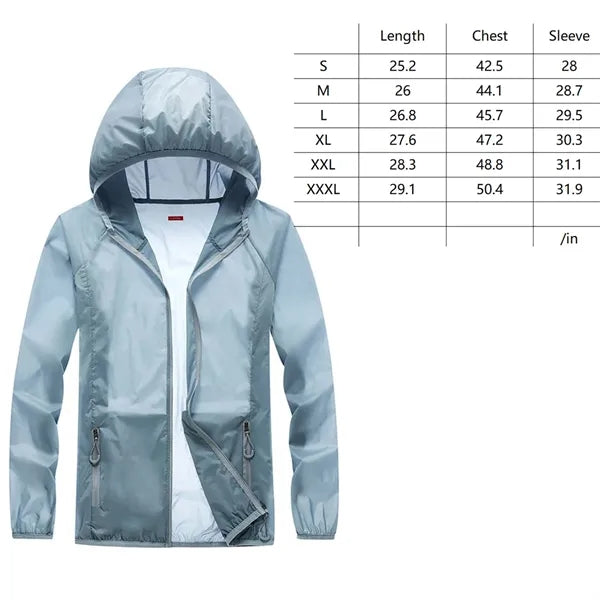 Lightweight hiking outdoor sun protection hoodie jacket
