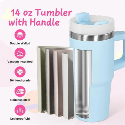 14oz. Kids Tumbler with Handle & Straw