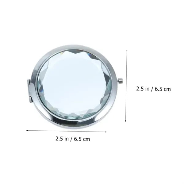 Crystal Cosmetic Pocket Compact Mirror