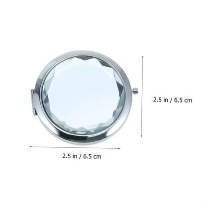 Crystal Cosmetic Pocket Compact Mirror
