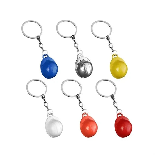 Promotional Construction Hard Hat Bottle Opener w/ Keychain