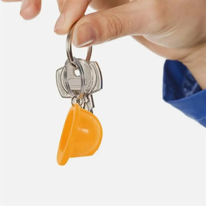 Promotional Construction Hard Hat Bottle Opener w/ Keychain