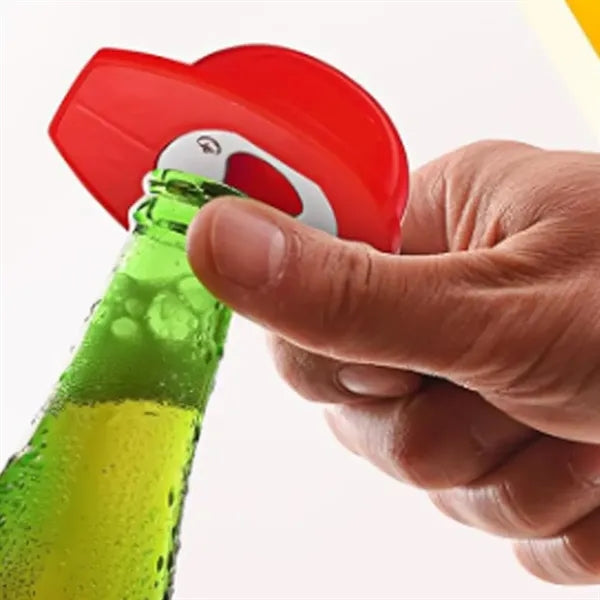 Promotional Construction Hard Hat Bottle Opener w/ Keychain