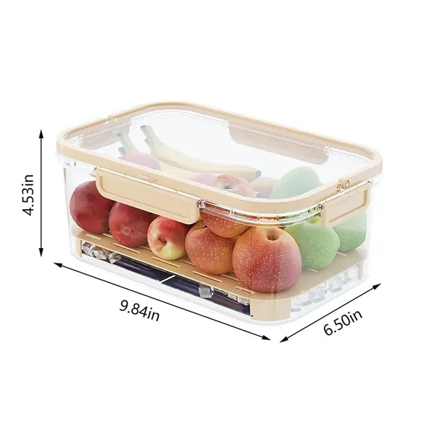 Portable picnic office fruit cooler snackle box container