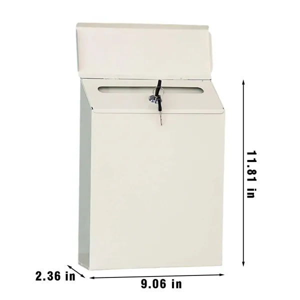 Gardening home decor locking wall mounted iron mailbox