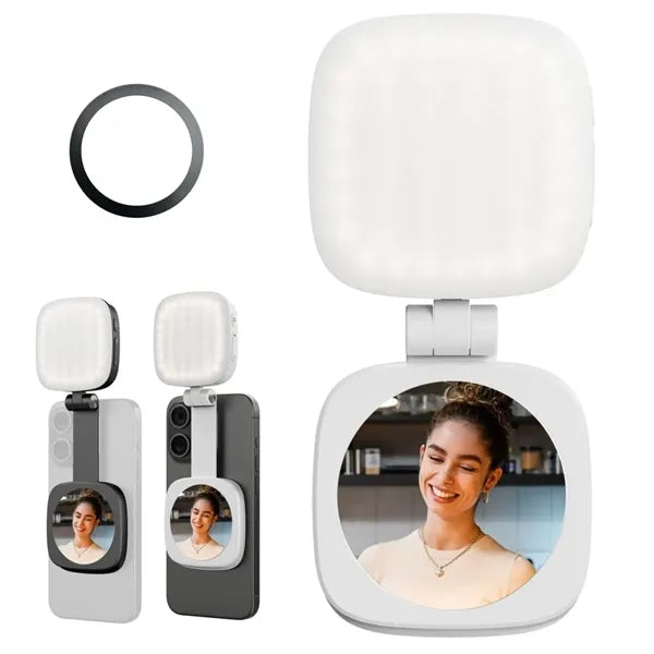 Magnetic Selfie Light with Mirror