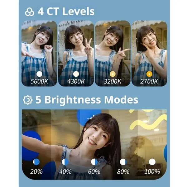 Magnetic Selfie Light with Mirror