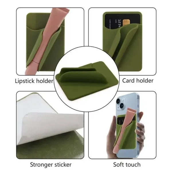 Phone Case Lip Gloss & Card Holder