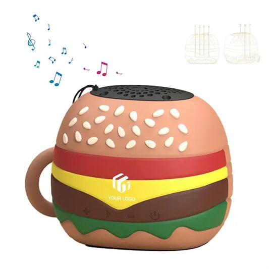 Birthday gift cute hamburger portable mini bluetooth speaker