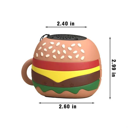 Birthday gift cute hamburger portable mini bluetooth speaker