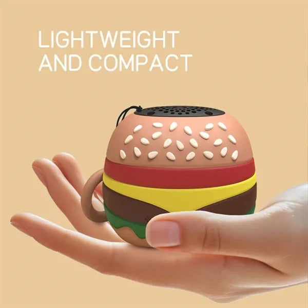 Birthday gift cute hamburger portable mini bluetooth speaker