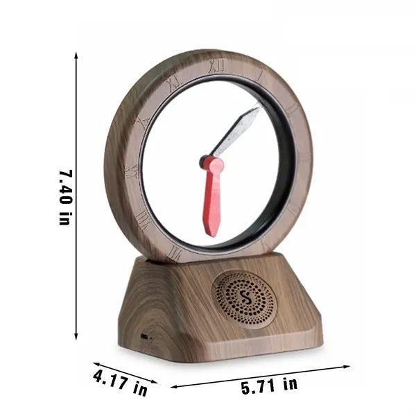 Home decor office desktop retro clock bluetooth speaker