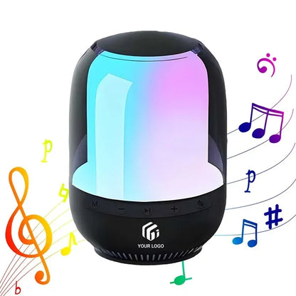 Portable wireless stereo bluetooth speaker with light show
