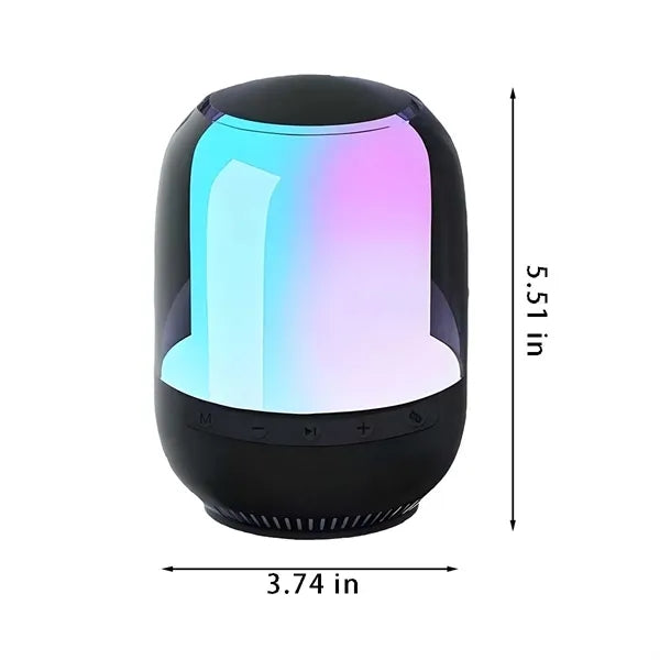 Portable wireless stereo bluetooth speaker with light show